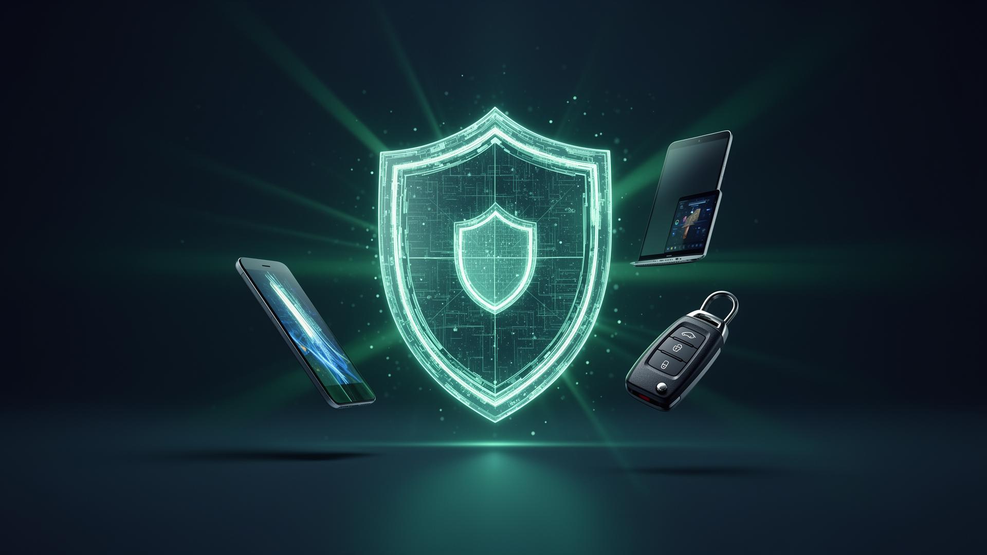 Digital shield protecting devices from theft